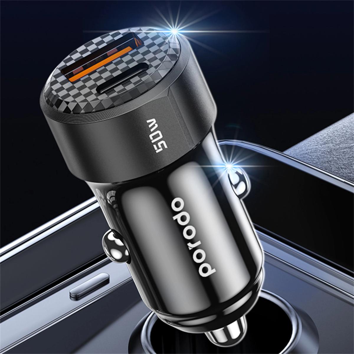 Porodo 50W Dual Output Car Charger