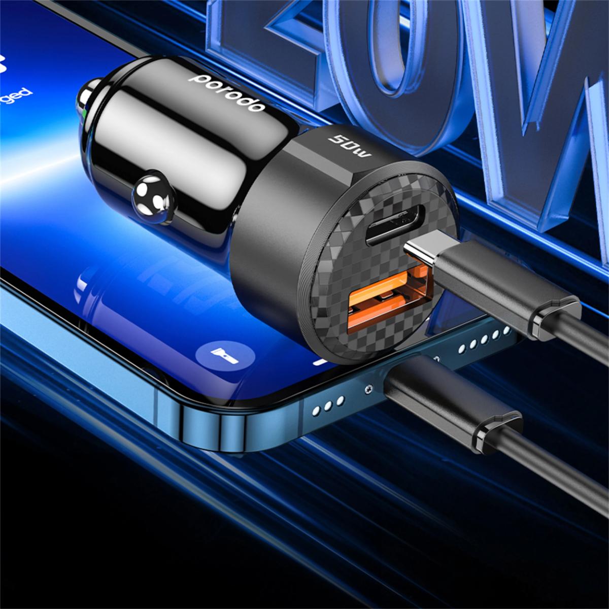 Porodo 50W Dual Output Car Charger