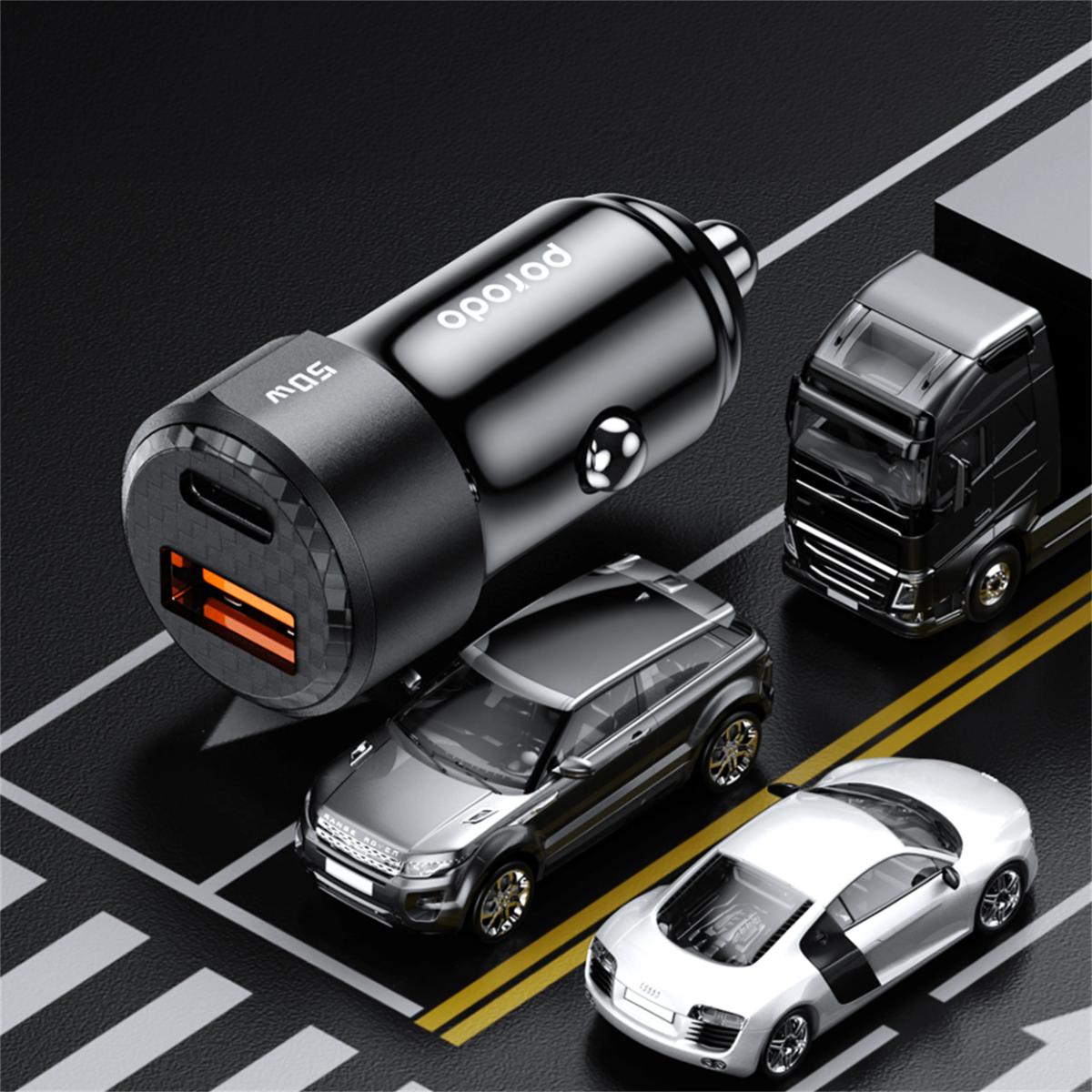 Porodo 50W Dual Output Car Charger