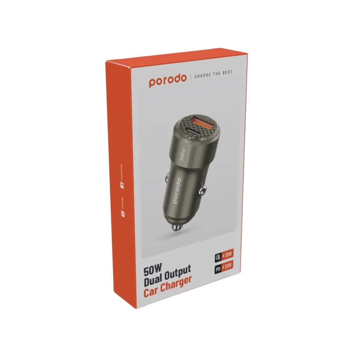 Porodo 50W Dual Output Car Charger