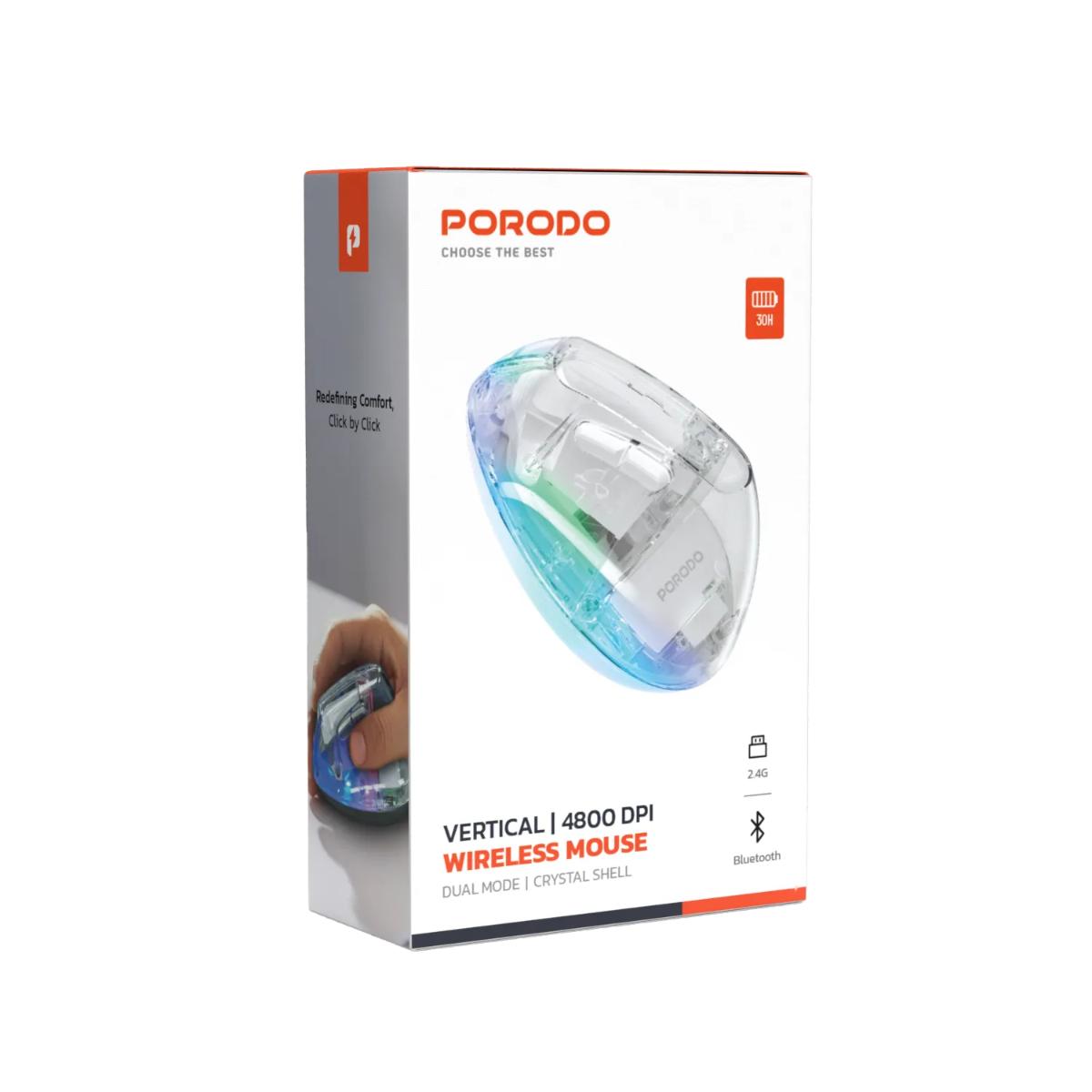 Porodo Vertical 4800 DPI Wireless Mouse