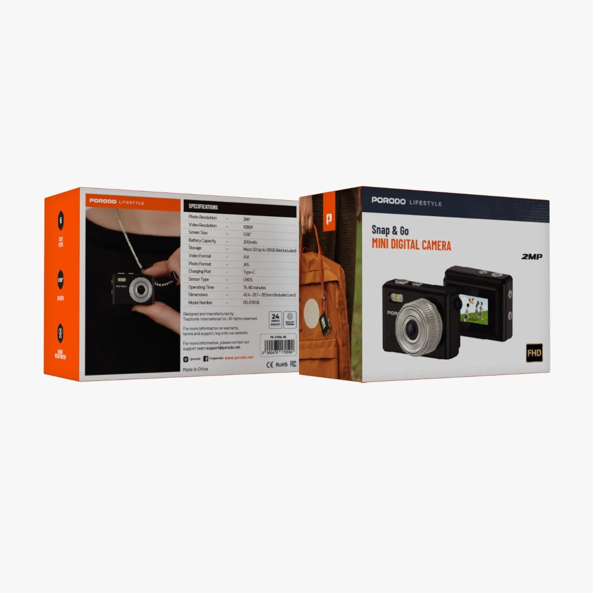 Porodo Lifestyle Snap & Go Mini Digital Camera