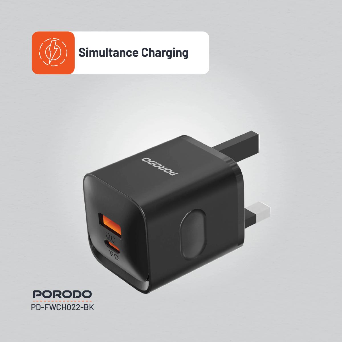 Porodo Dual port Wall Charger UK