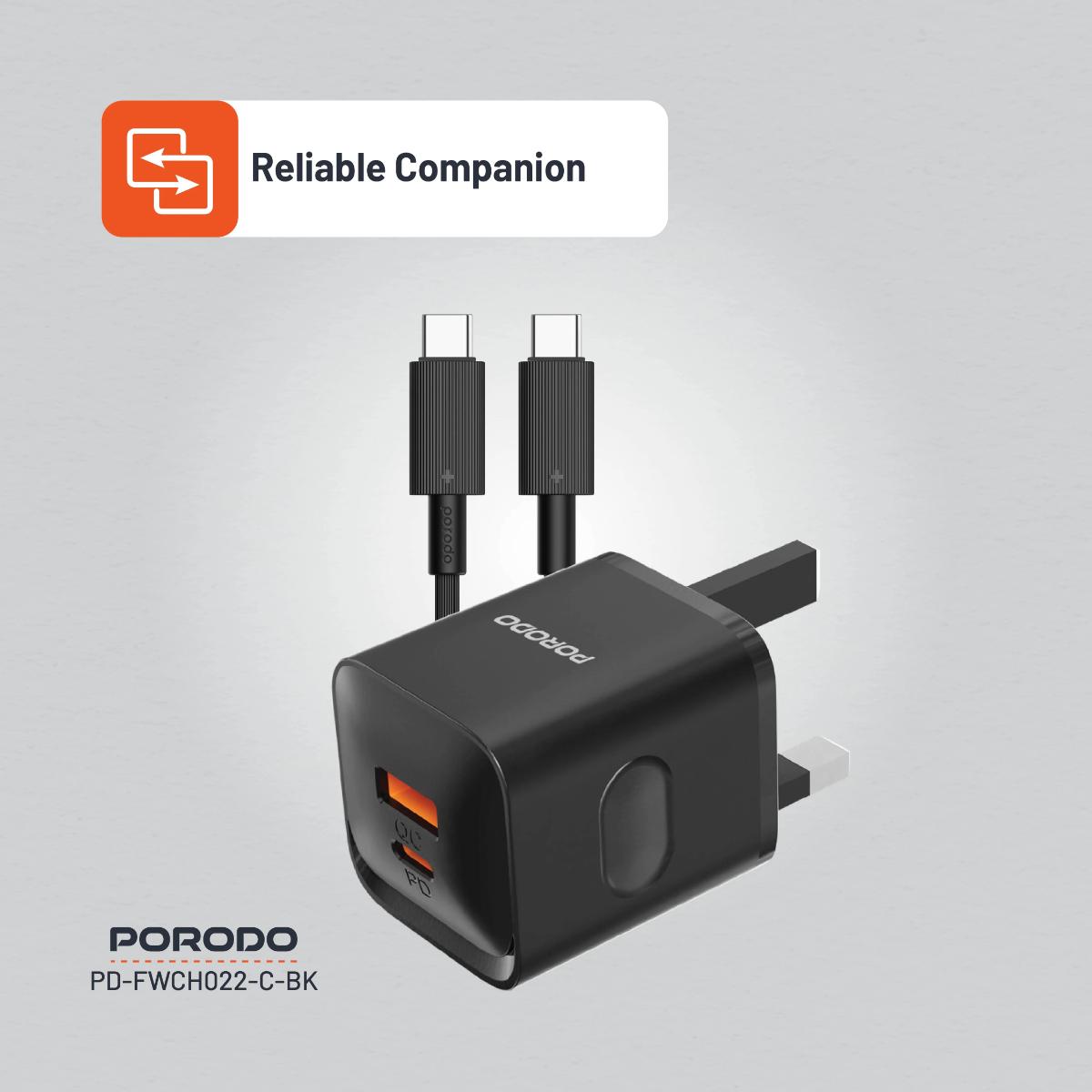 Porodo Dual port Wall Charger UK