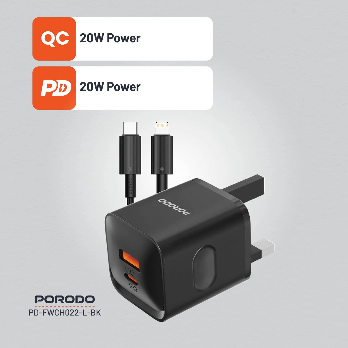 Porodo Dual Port Wall Charger UK