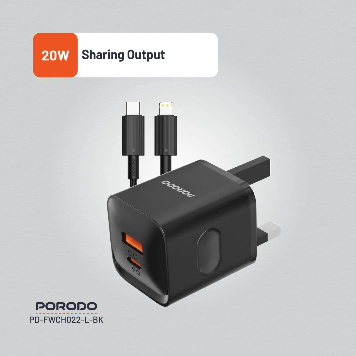 Porodo Dual Port Wall Charger UK