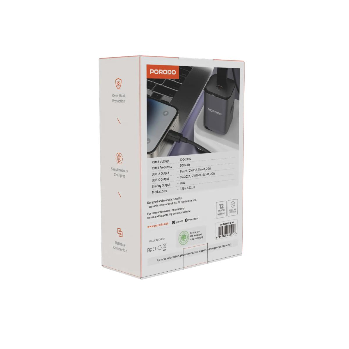 Porodo Dual Port Wall Charger UK