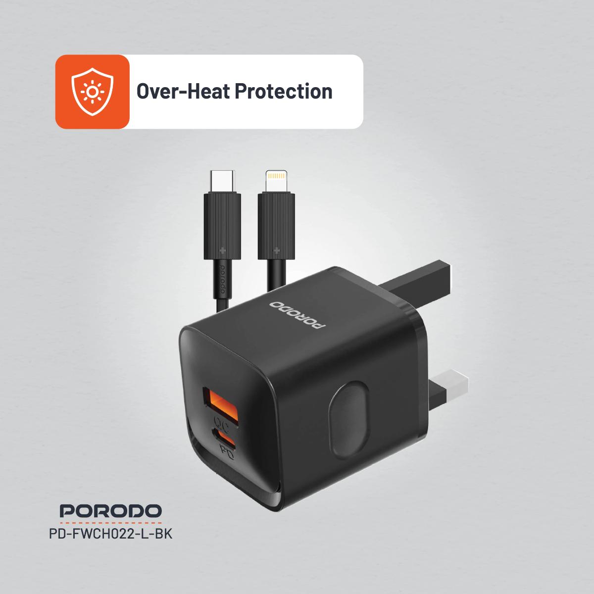 Porodo Dual Port Wall Charger UK