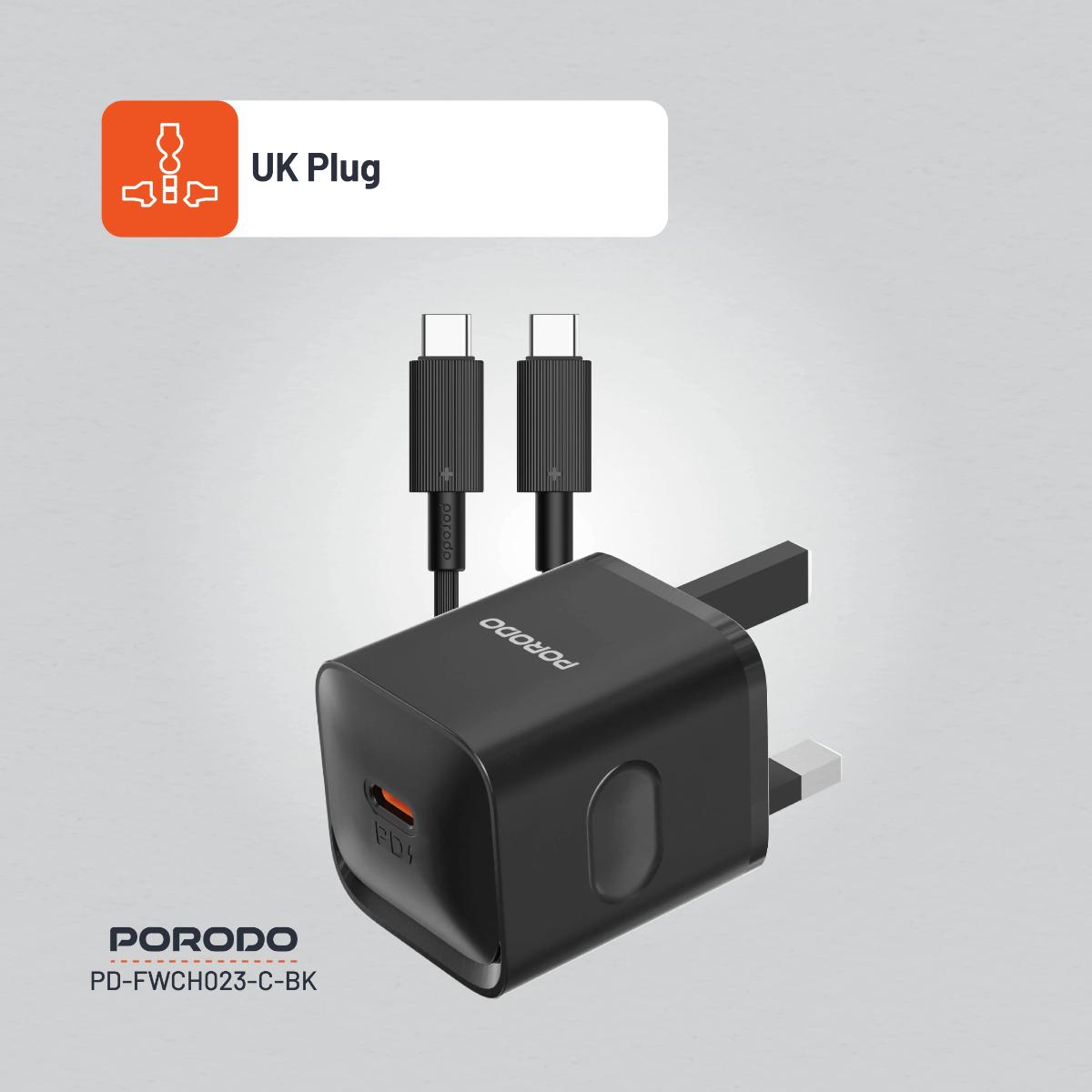 Porodo USB-C Power Delivery  Wall Charger