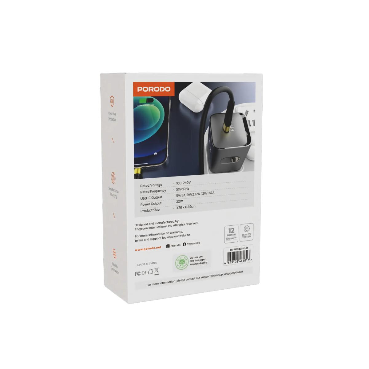 Porodo USB-C Power Delivery  Wall Charger