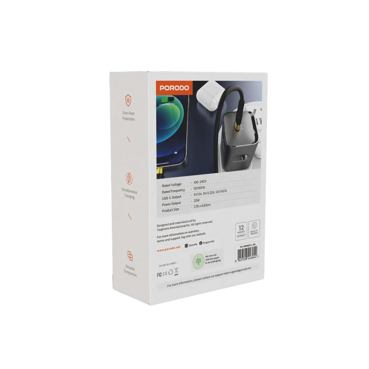 Porodo USB-C Power Delivery  Wall Charger