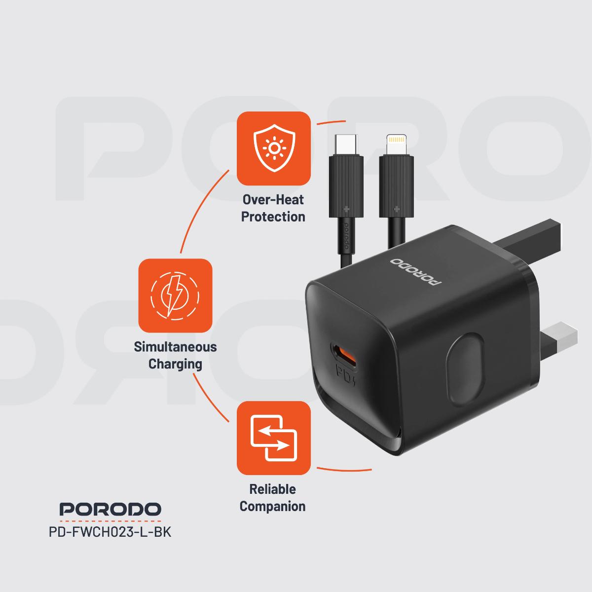 Porodo USB-C Power Delivery  Wall Charger