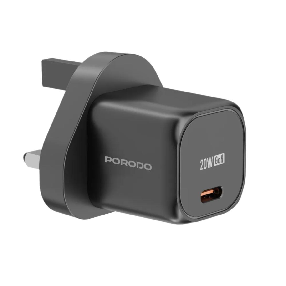 Porodo USB-C Power Delivery GaN Wall Charger UK