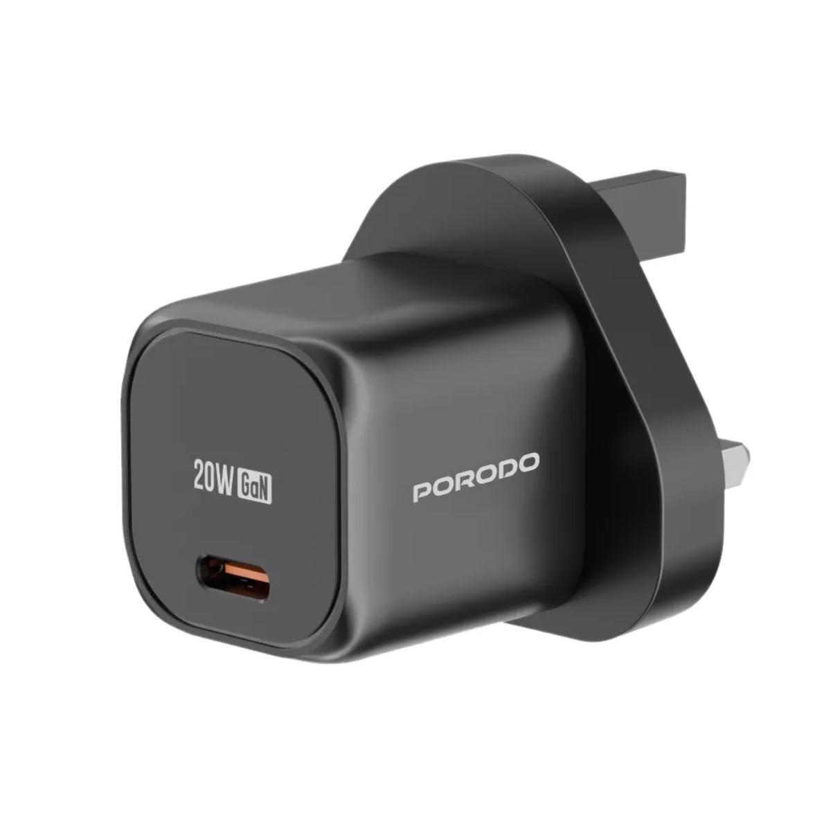 Porodo USB-C Power Delivery GaN Wall Charger UK