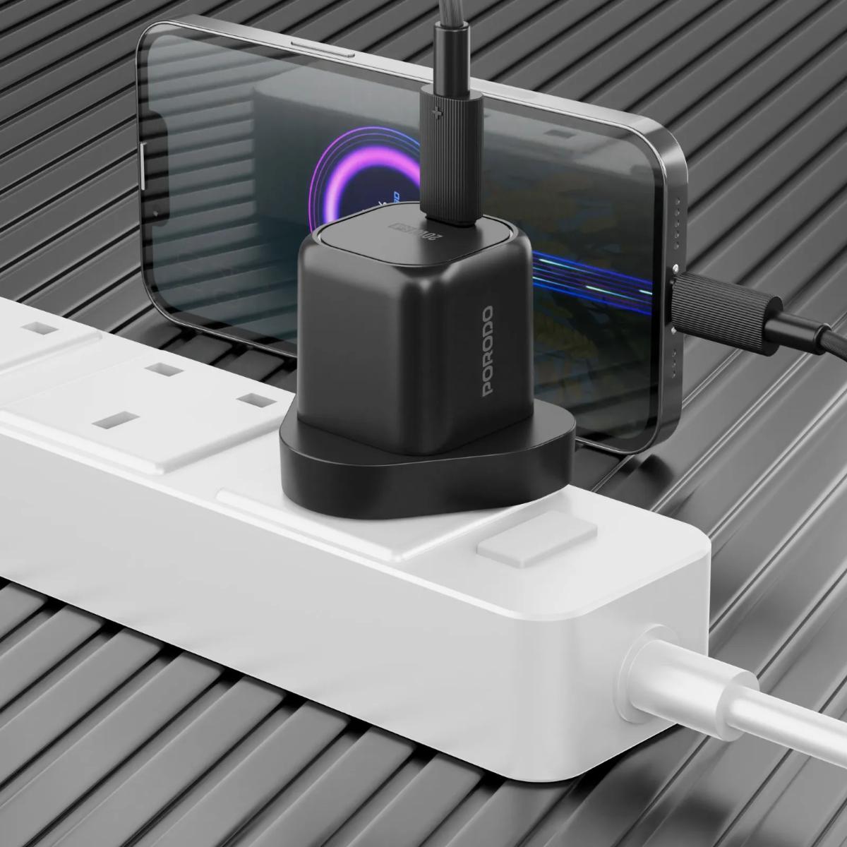 Porodo USB-C Power Delivery GaN Wall Charger UK