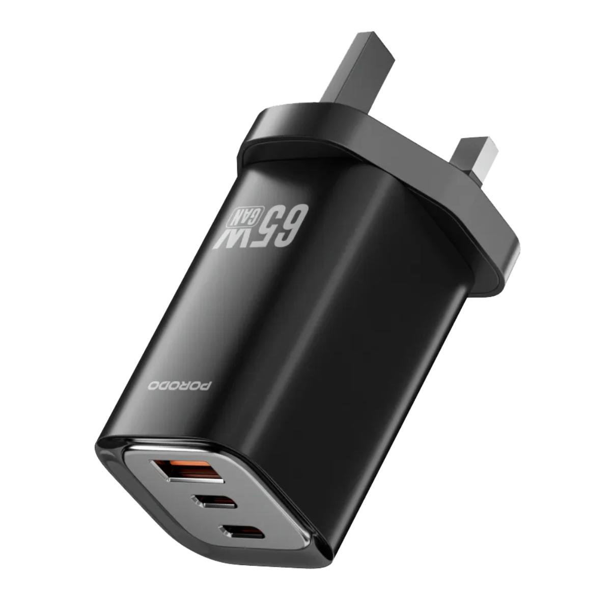 Porodo 65W Triple Output Quick Wall Charger