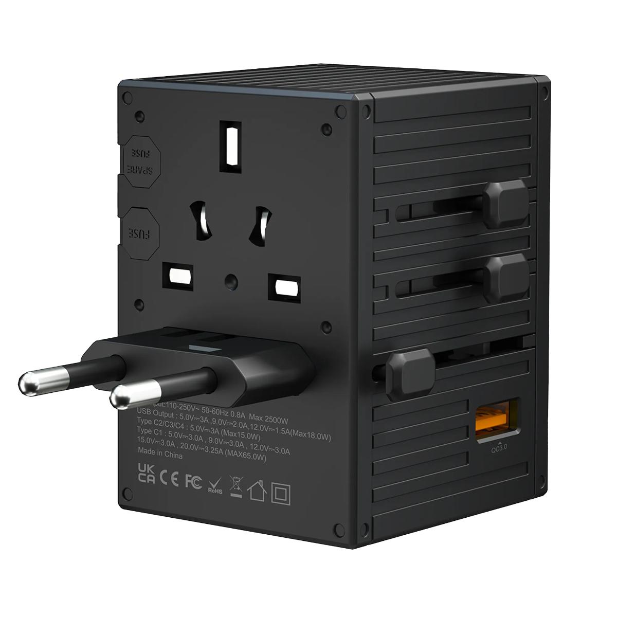 Porodo GaN 5-Port Travel Block Universal Charger