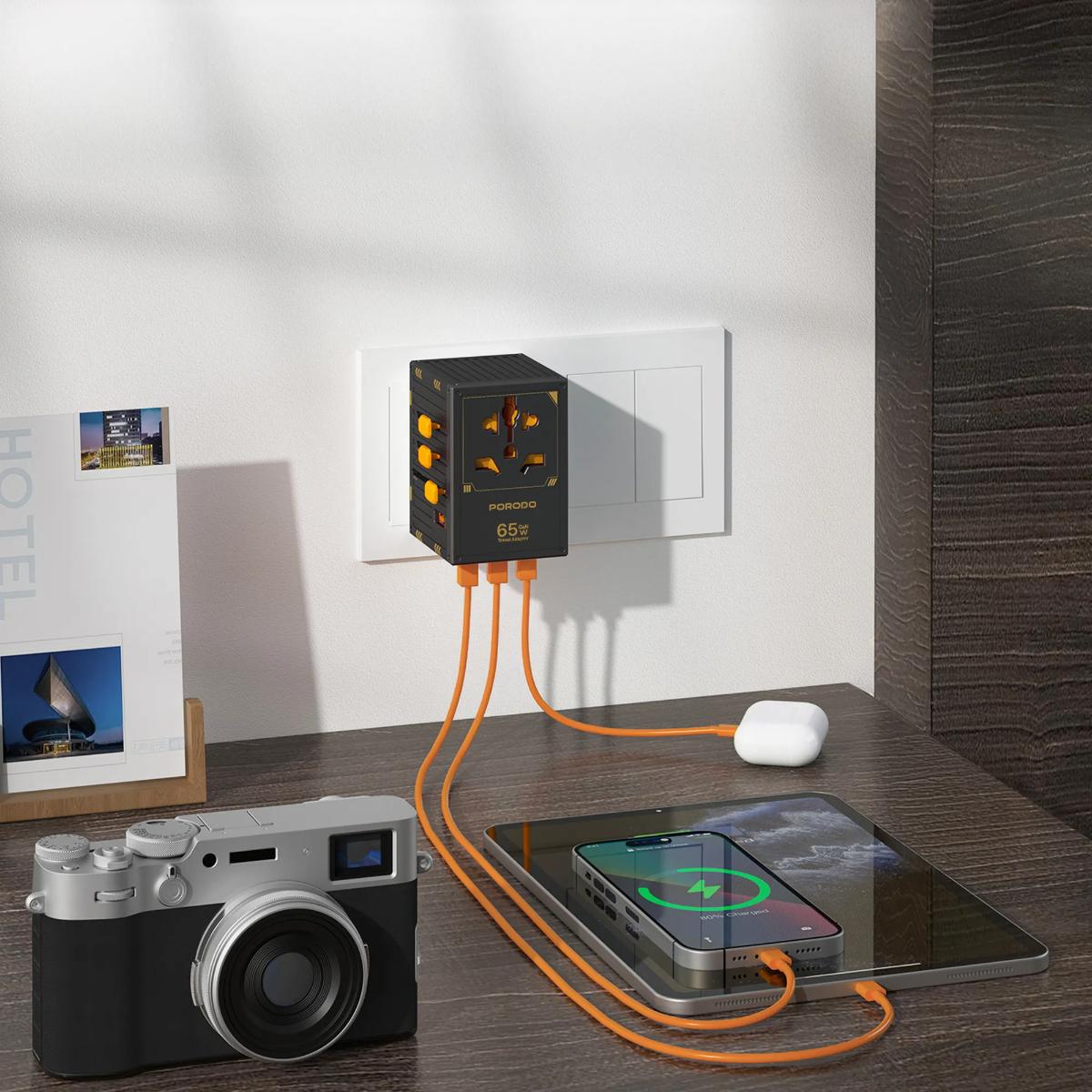 Porodo GaN 5-Port Travel Block Universal Charger