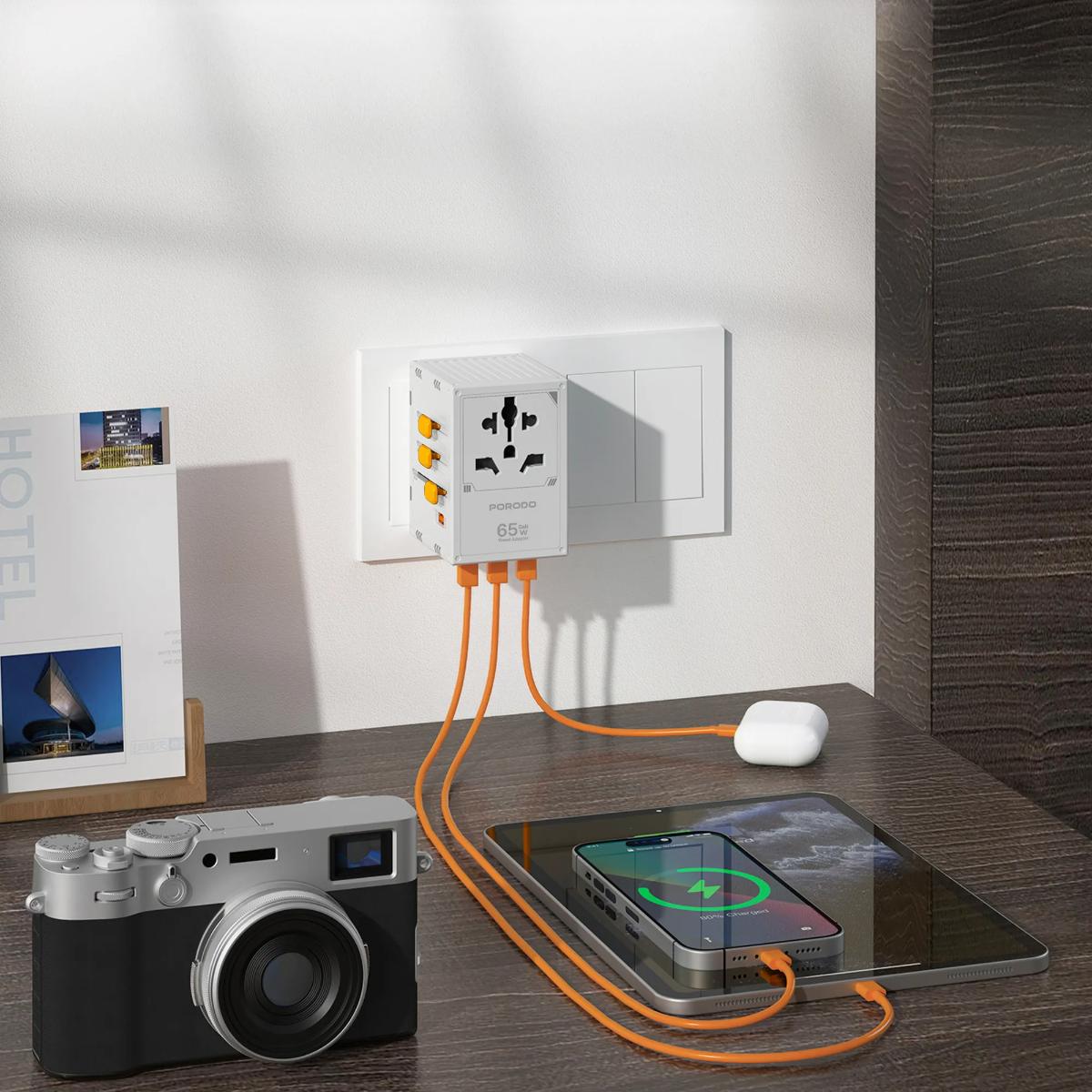 Porodo GaN 5-Port Travel Block Universal Charger