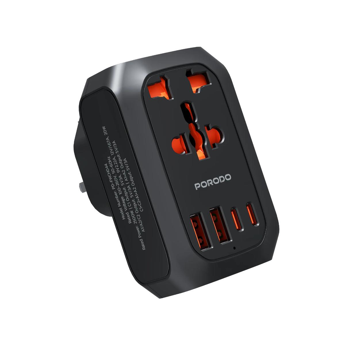 Porodo 4-in-1 Universal AC Adapter