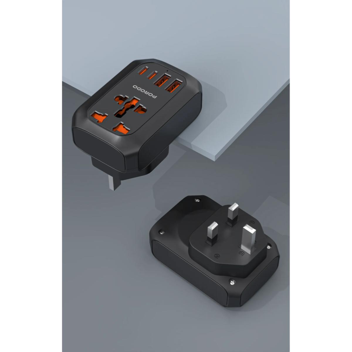 Porodo Universal Travel Adapter & Fast Charger
