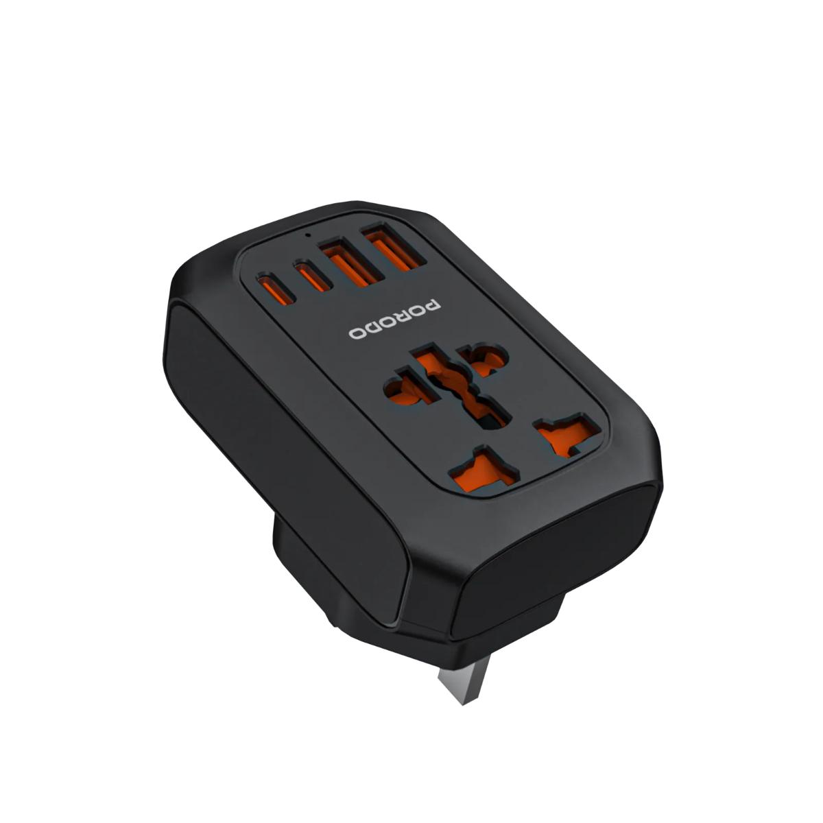 Porodo Universal Travel Adapter & Fast Charger