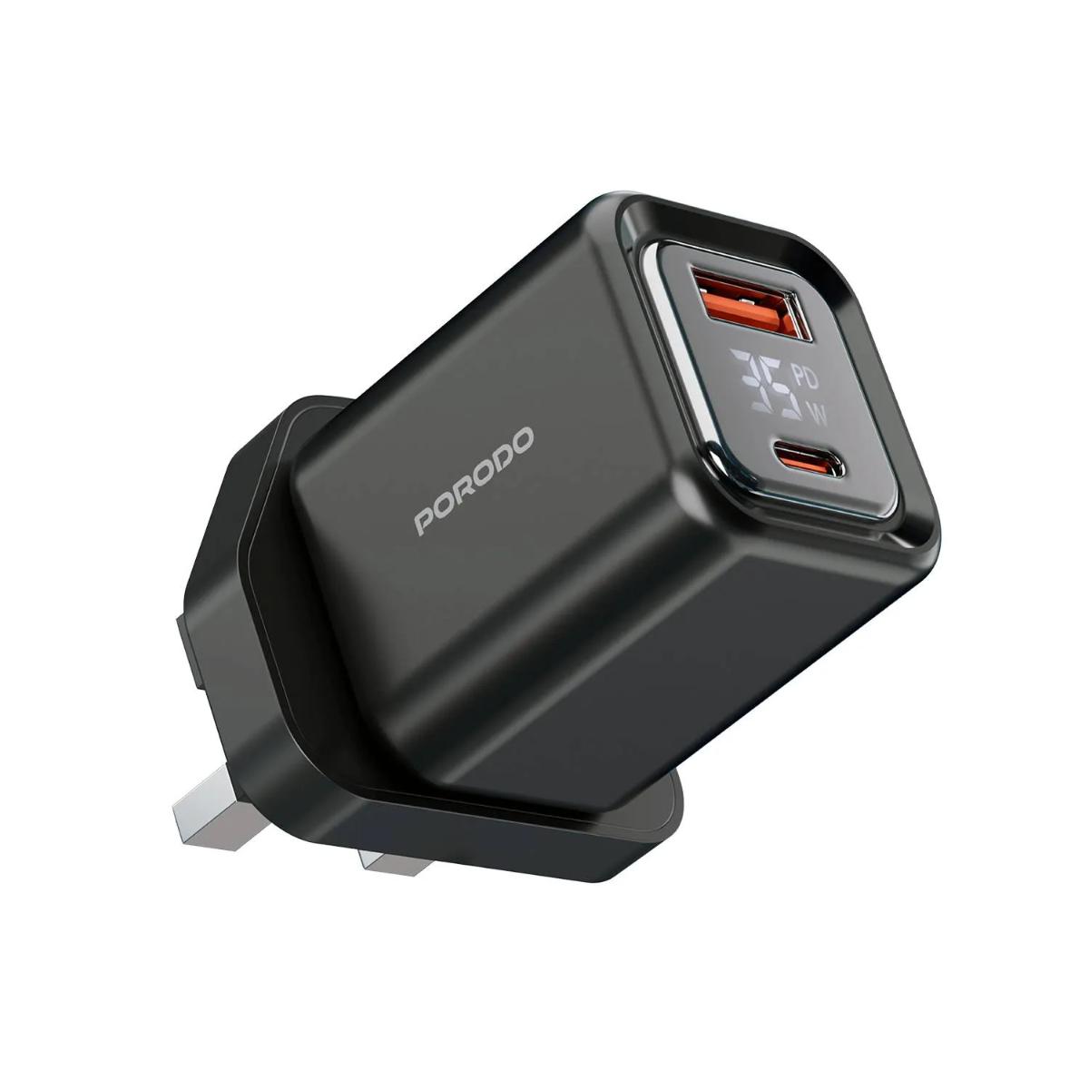 Porodo Dual-Port | Digital Display Quick Charger