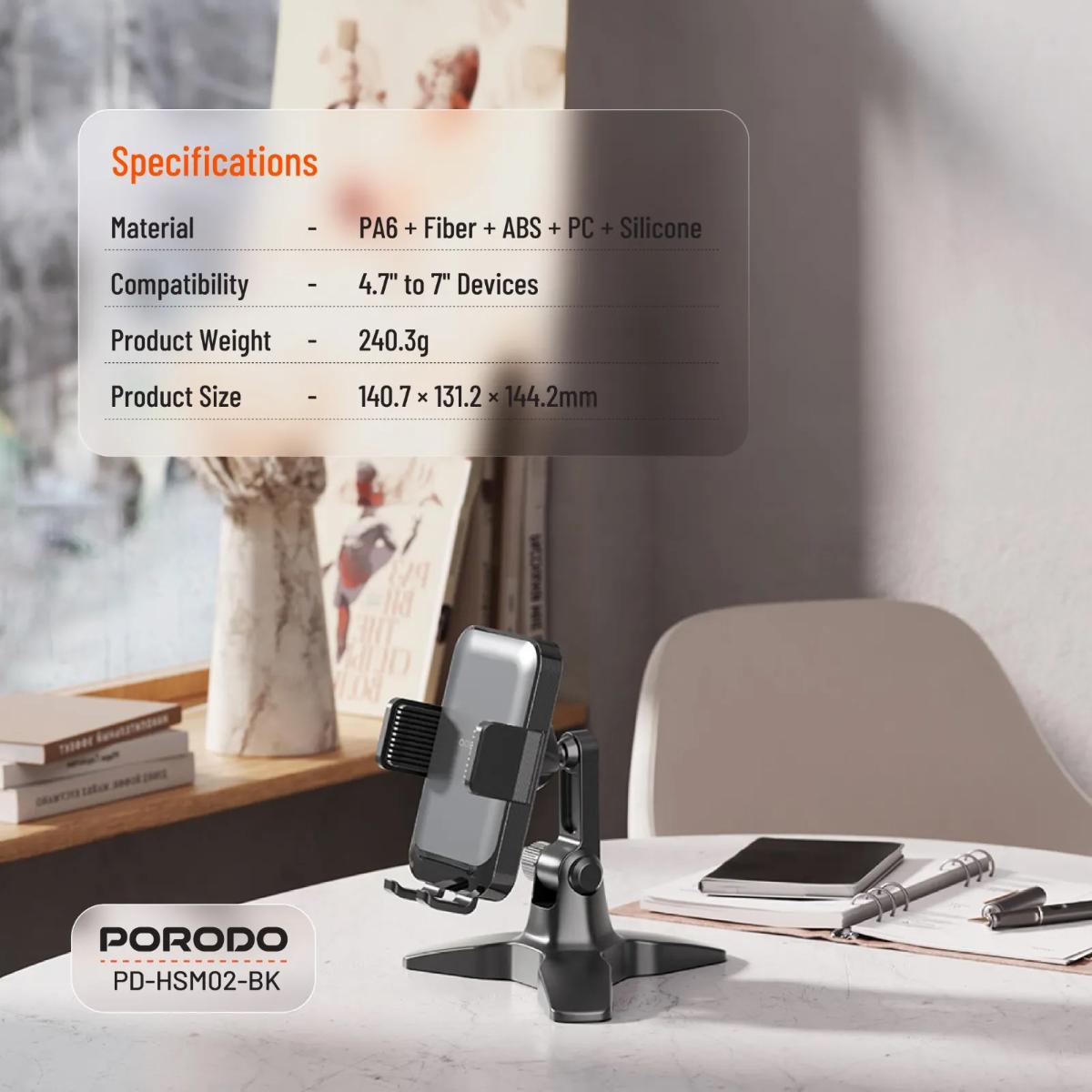 Porodo Multi-Angle Desk Phone Holder