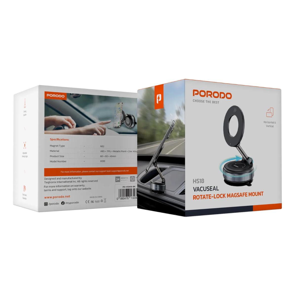 Porodo Vacuseal Rotate-Lock Magsafe Mount