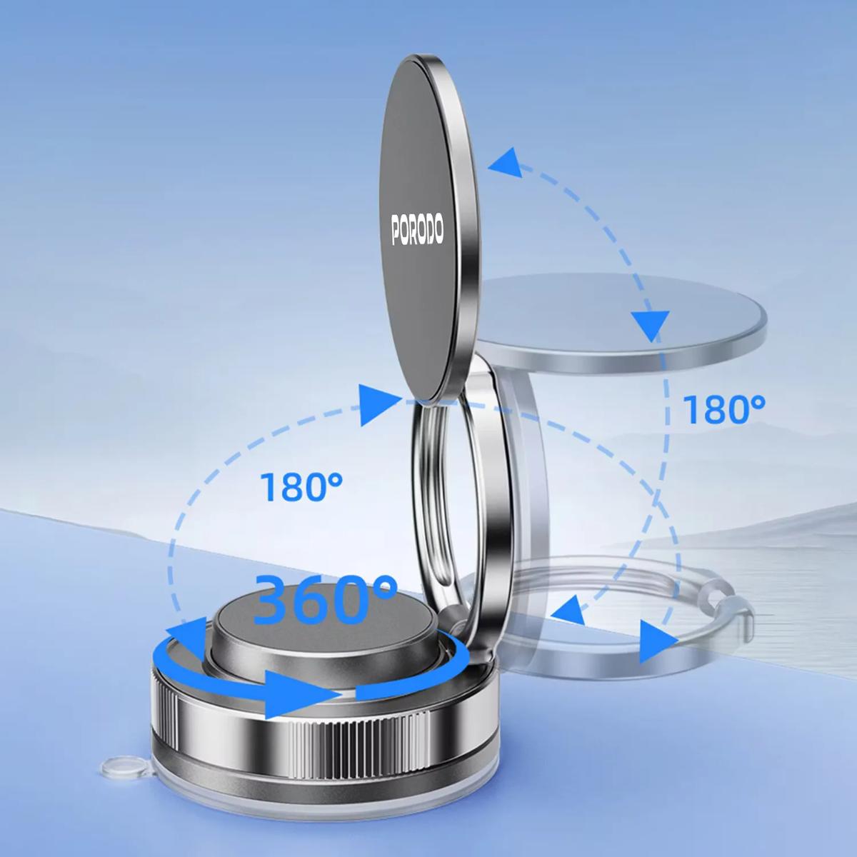 Porodo Vacuseal Vacuum Suction Folding Magnetic Mount