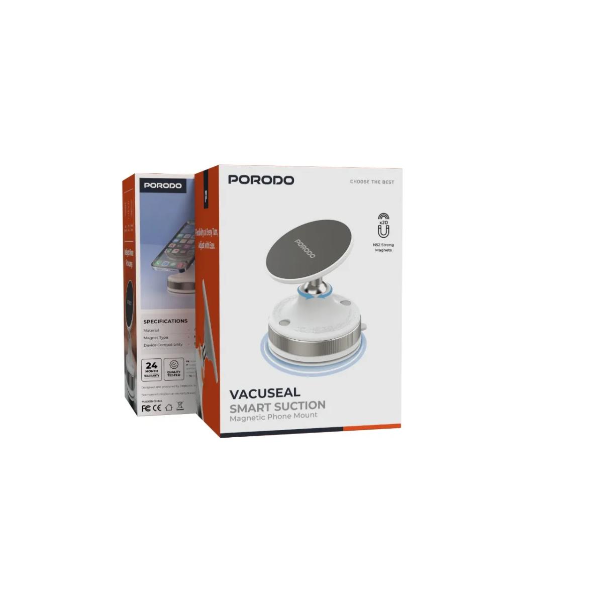 Porodo Vacuseal Smart Suction Magnetic Phone Mount