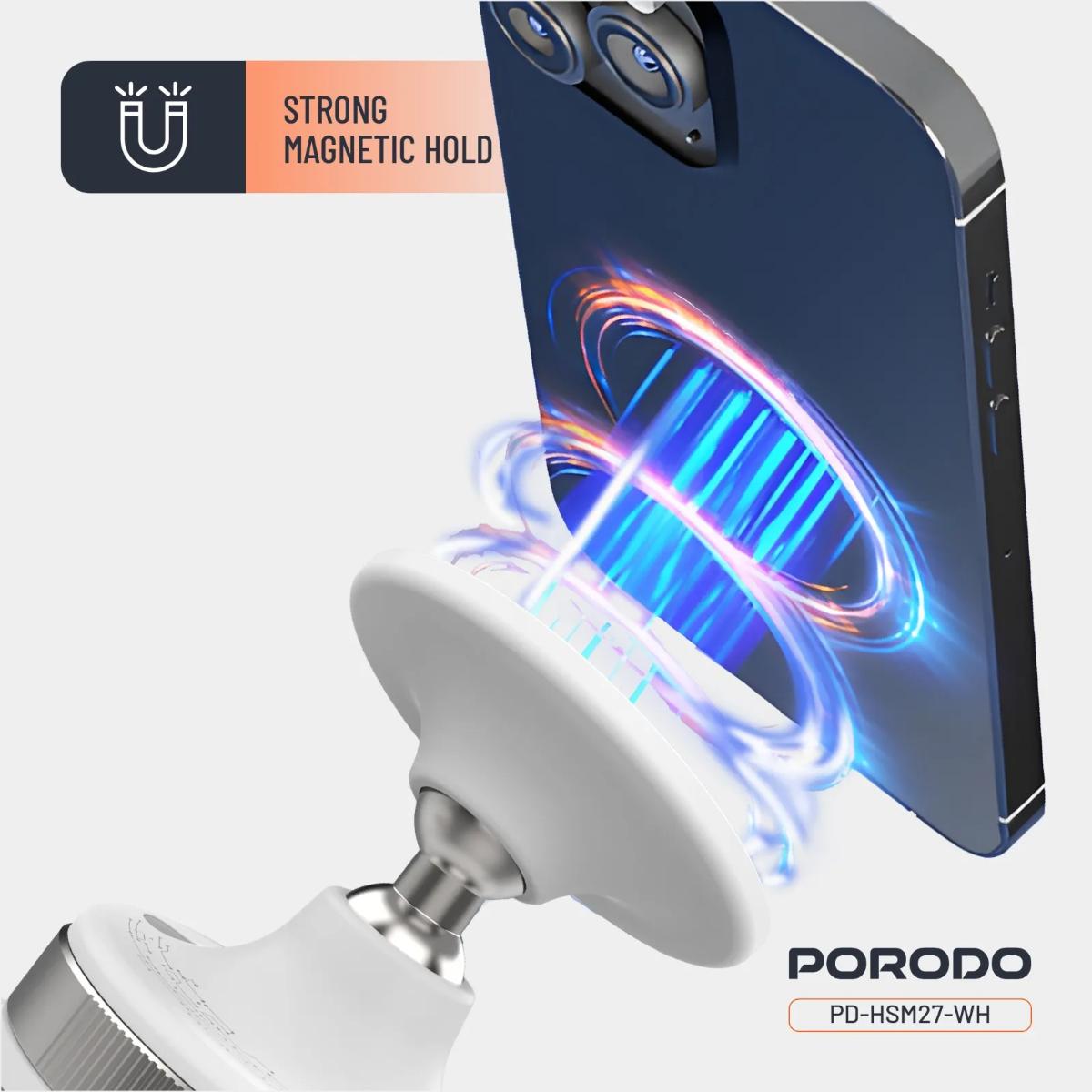 Porodo Vacuseal Smart Suction Magnetic Phone Mount