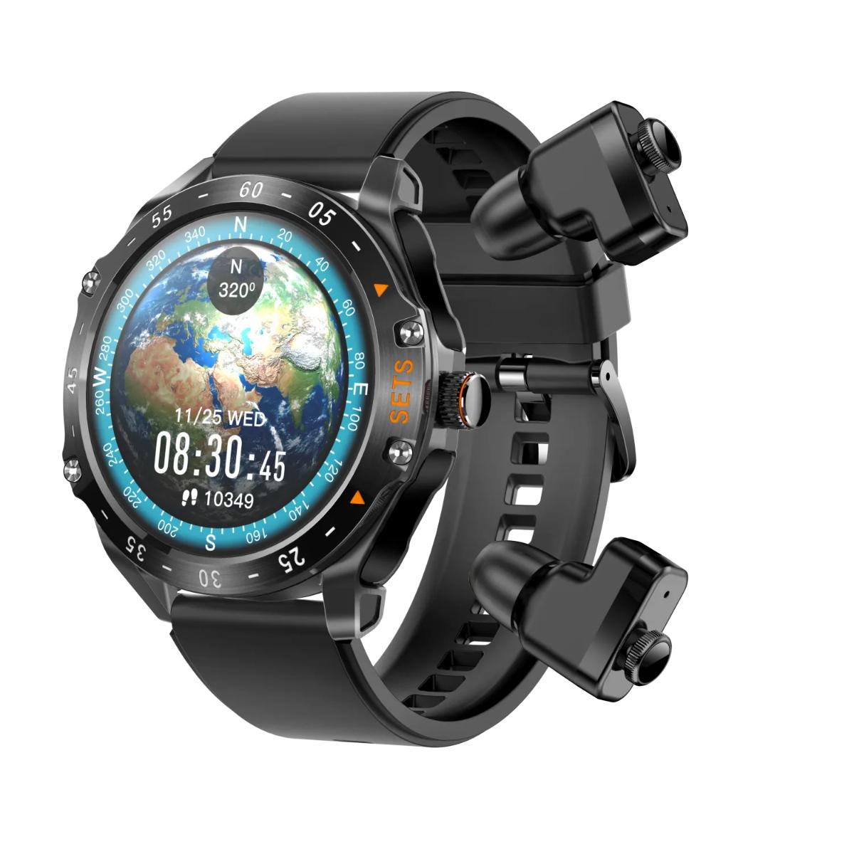 Porodo Hype Smartwatch With Earbuds