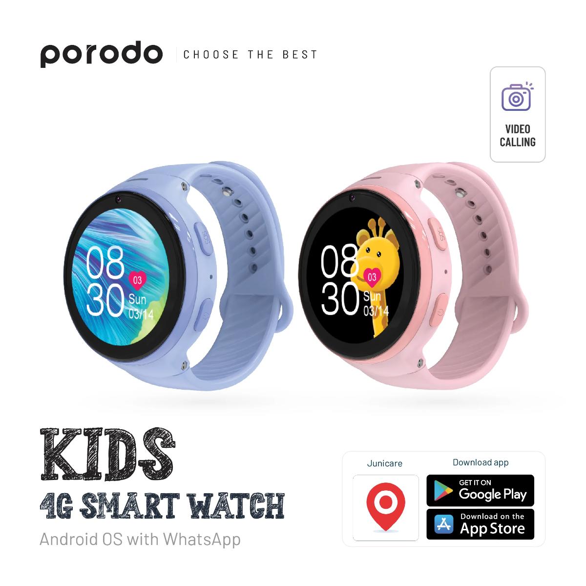 Porodo Kids 4G Smart Watch Android OS