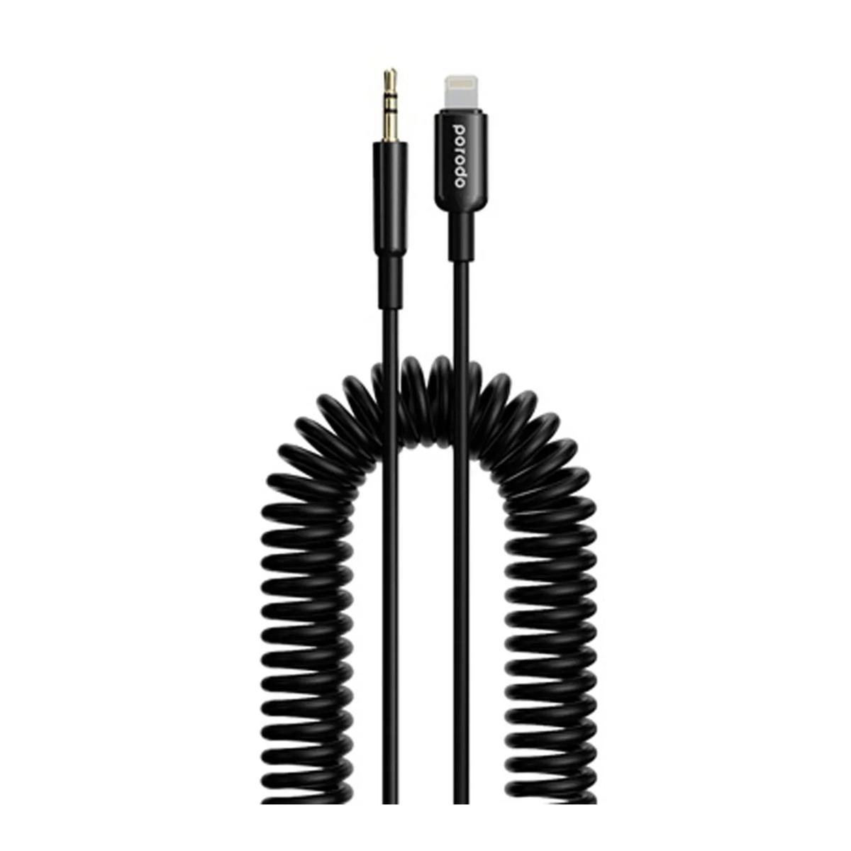 Porodo 3.5mm to Lightning Coiled AUX Cable (1.2m)