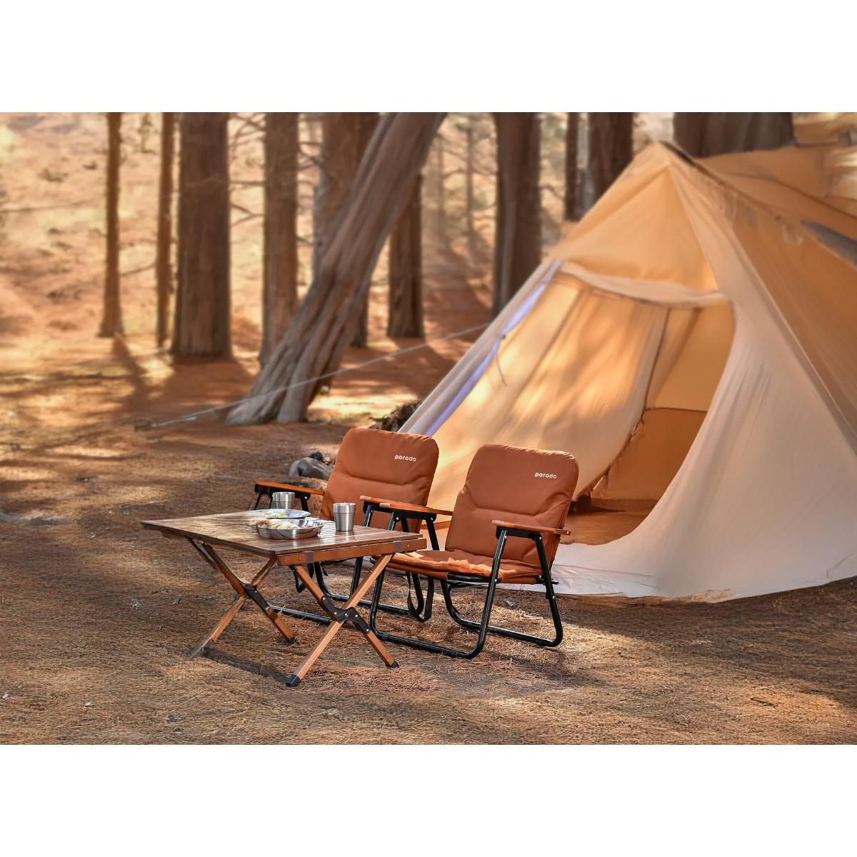 Porodo Lifestyle Outdoor Folding Cushioned Chair