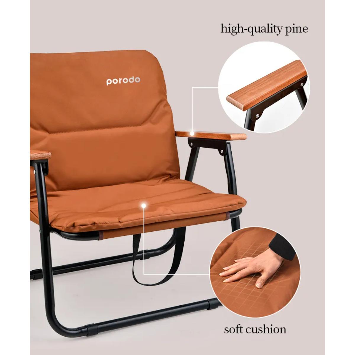 Porodo Lifestyle Outdoor Folding Cushioned Chair