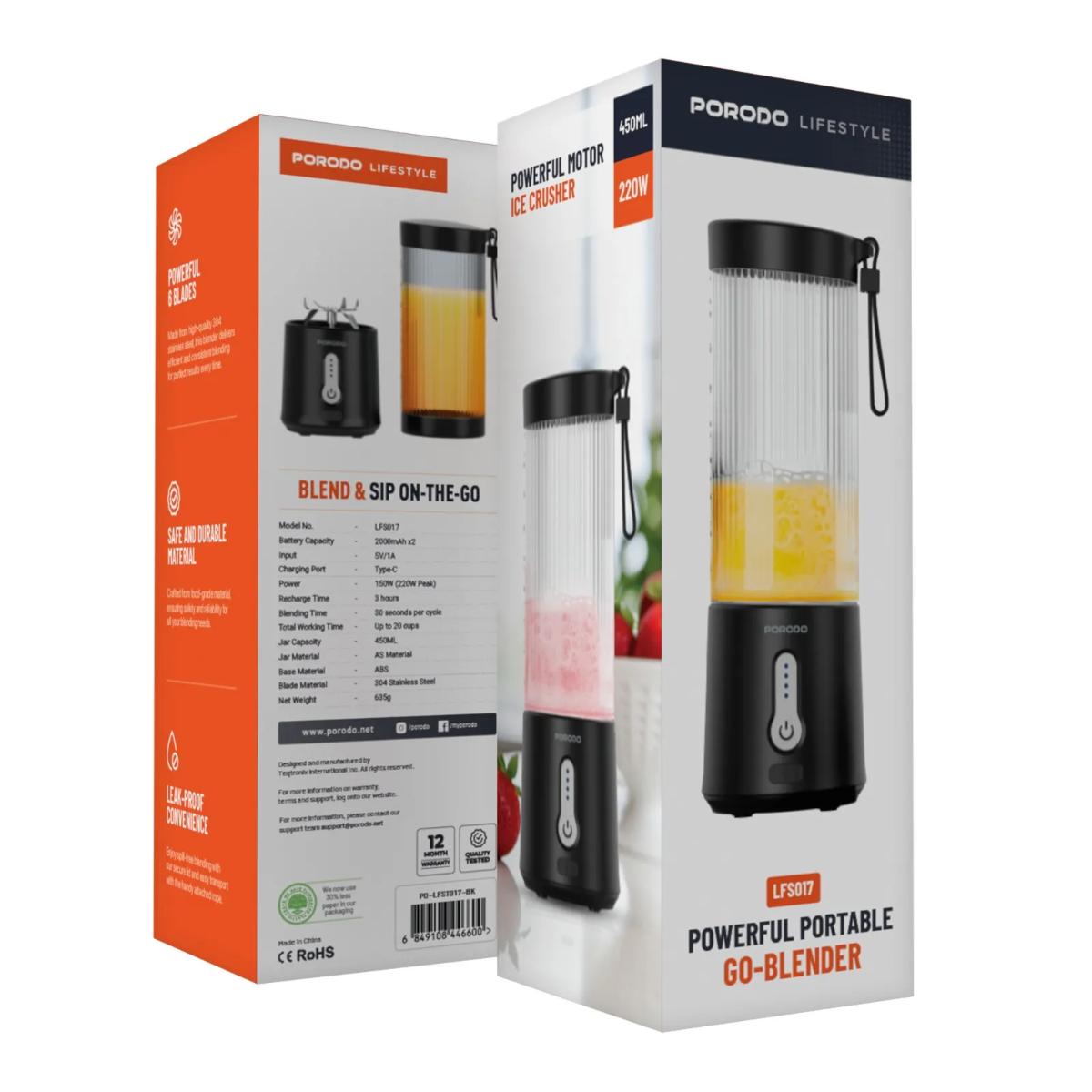 Porodo Lifestyle Powerful Portable Go-Blender