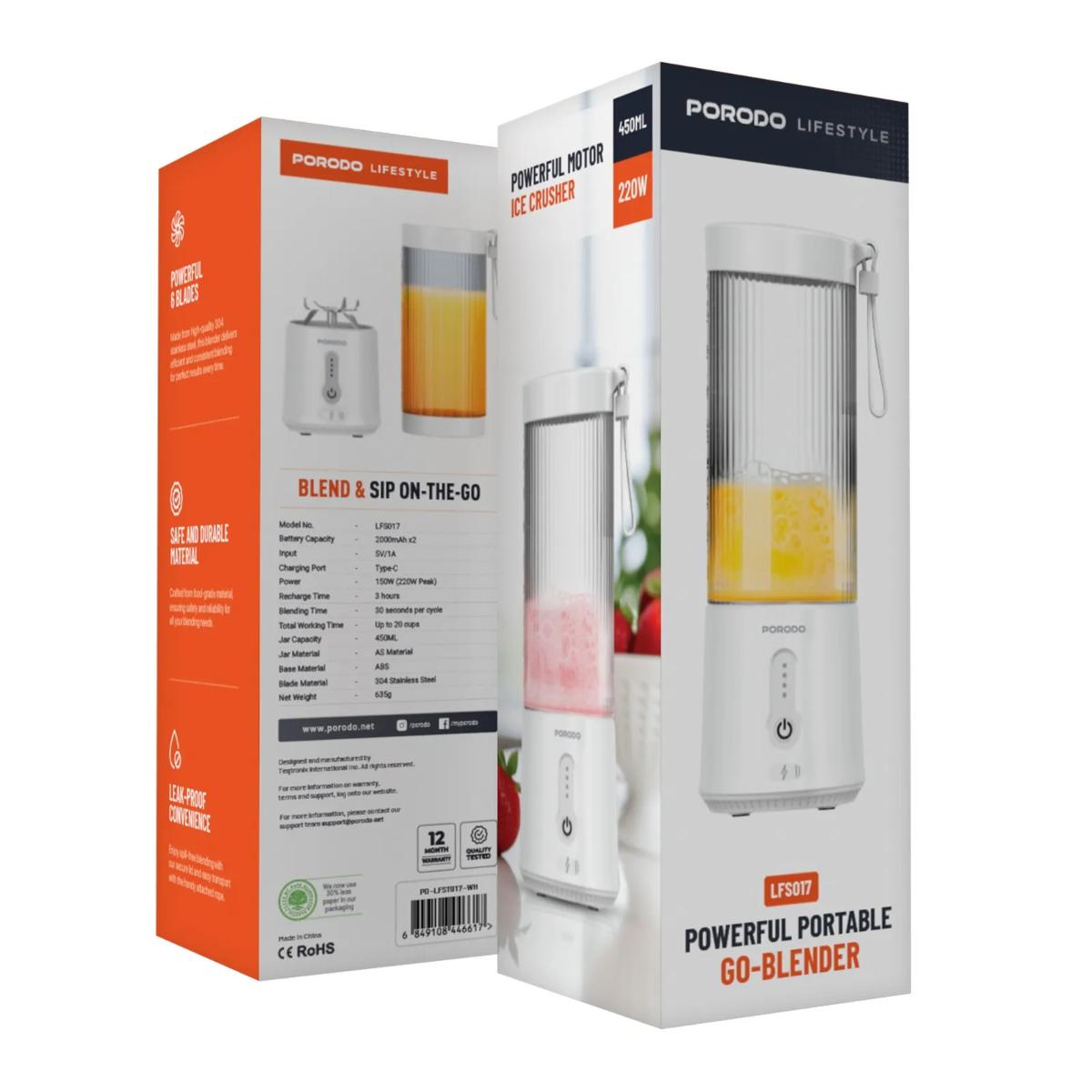 Porodo Lifestyle Powerful Portable Go-Blender