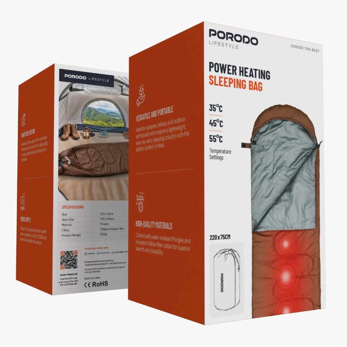 Porodo Lifestyle Power Heating Sleeping Bag