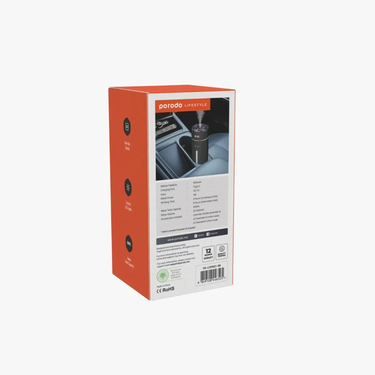 Porodo Lifestyle Portable Air Diffuser Essential Oils