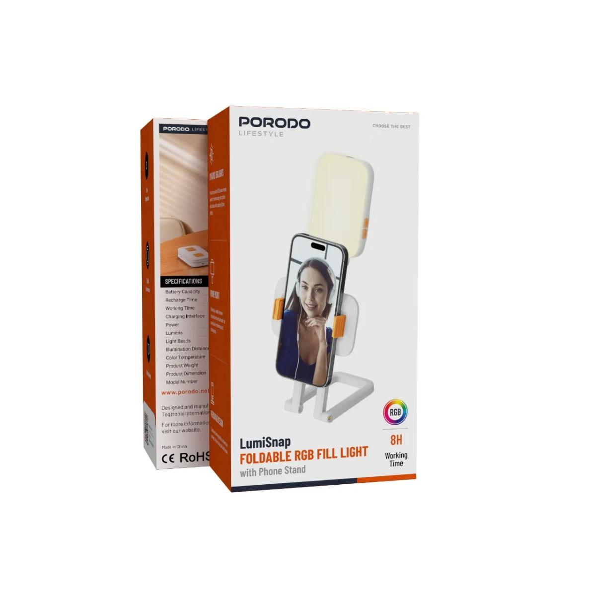 Porodo Lifestyle Phone Stand Fill Light