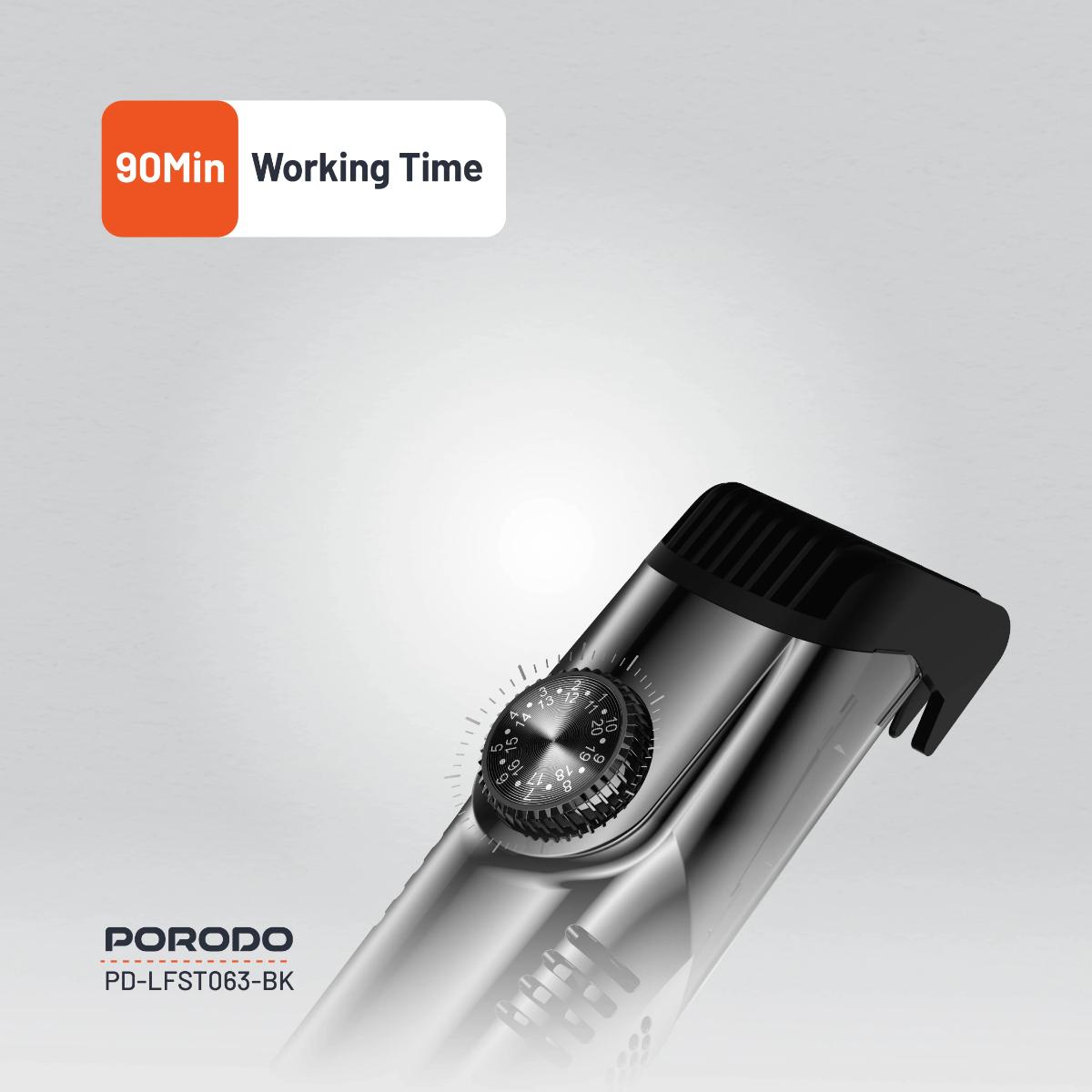 Porodo Lifestyle Air Suction Beard & Body Trimmer