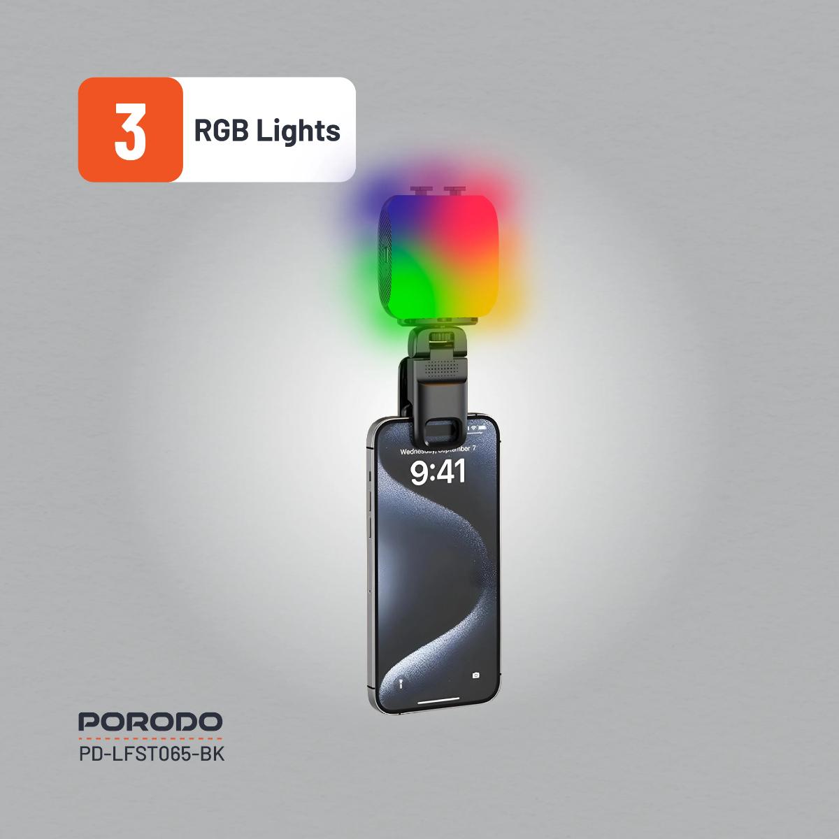 Porodo Lifestyle Clip-On Fill Light