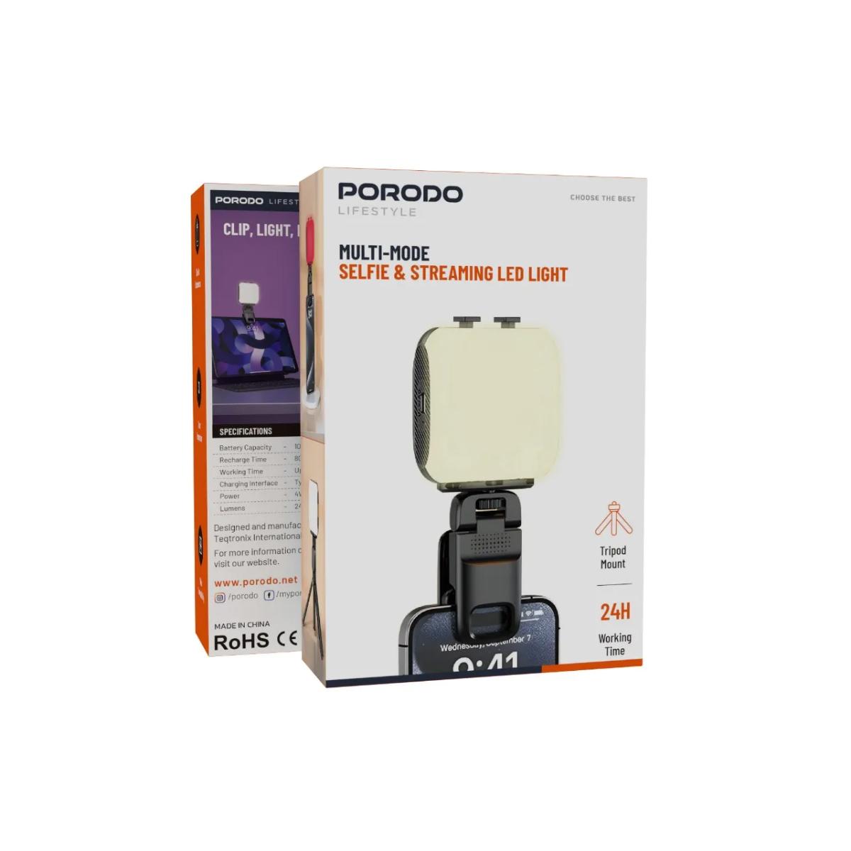 Porodo Lifestyle Clip-On Fill Light
