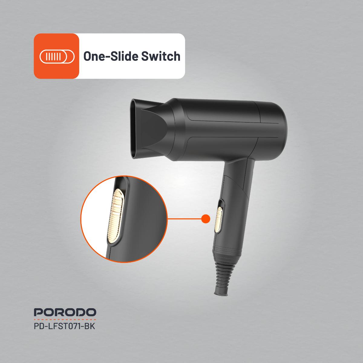 Porodo Lifestyle 1200W Foldable Hair Dryer