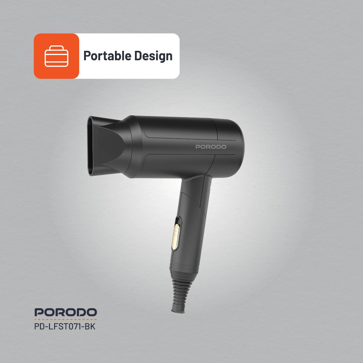 Porodo Lifestyle 1200W Foldable Hair Dryer