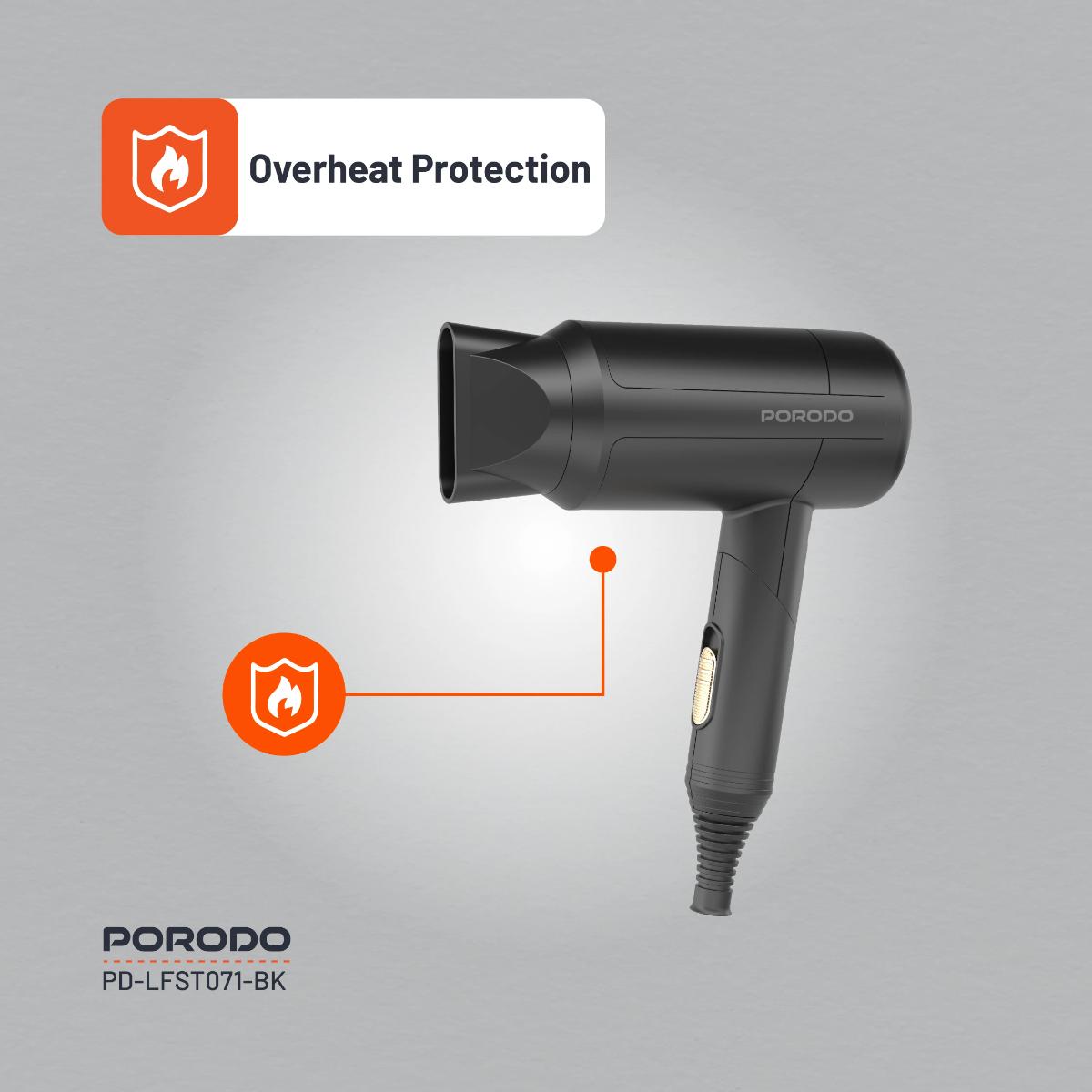 Porodo Lifestyle 1200W Foldable Hair Dryer