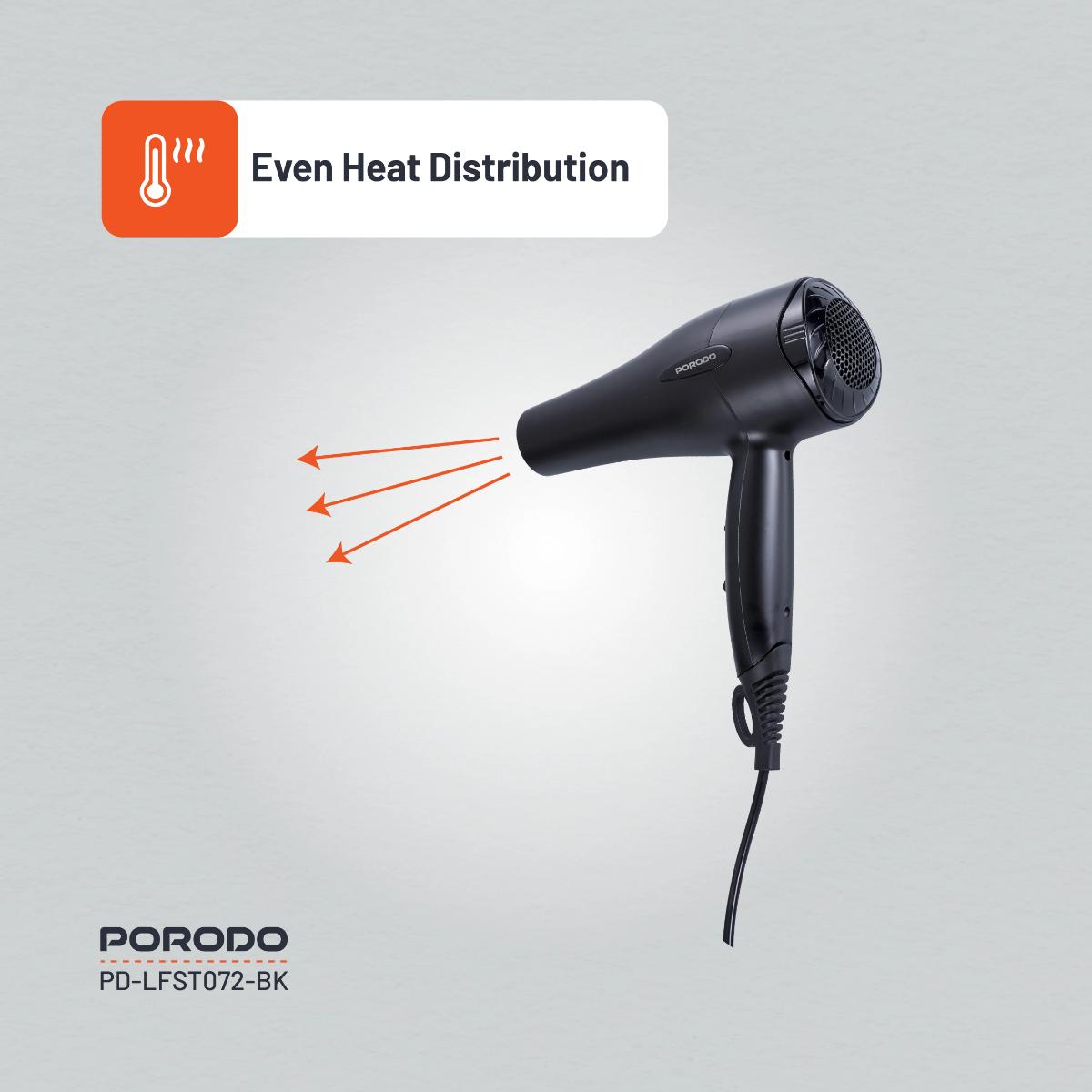 Porodo Lifestyle 1200W Hair Dryer