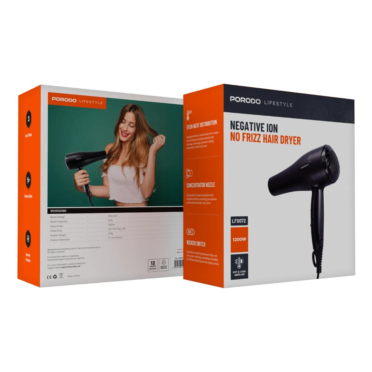 Porodo Lifestyle 1200W Hair Dryer